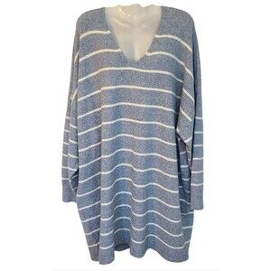 Vero Moda Doffy Curve Stripe LS Tunic Sweater Dress Sz 4X Soft Cozy Comfy NWT
